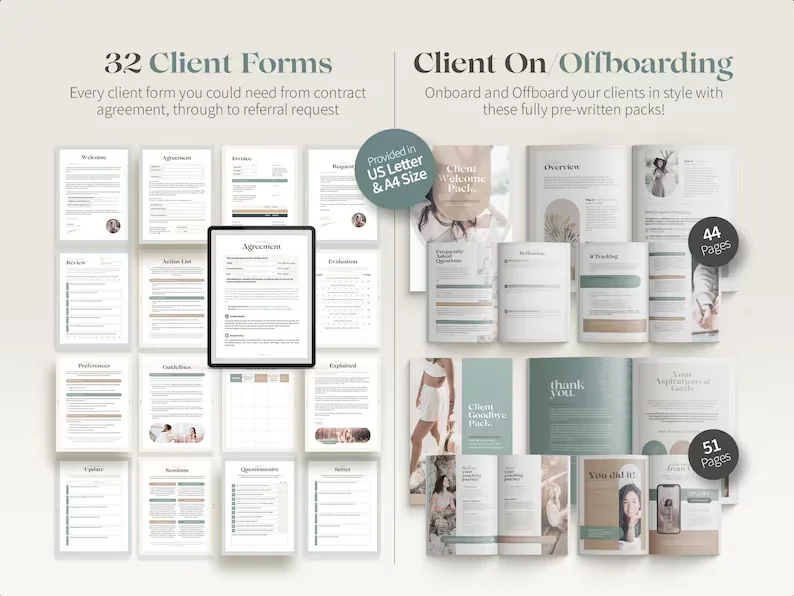 A real Life Coaching Kit client forms page, shown as client paperwork and not as proof of insurance